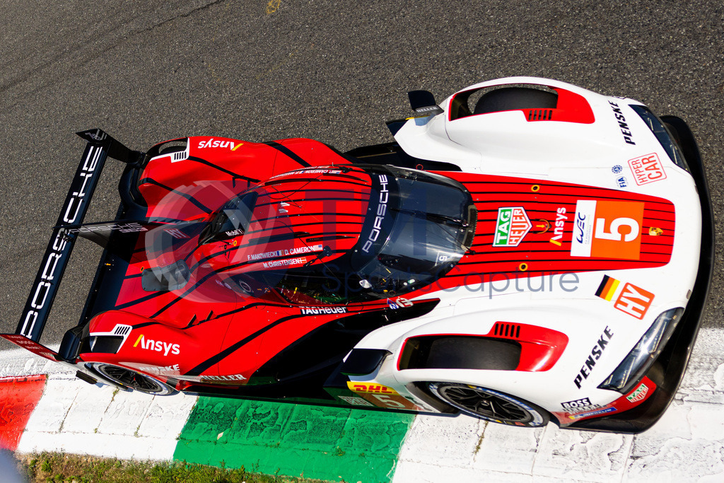 Trainproduction-20230708-0152 | MONZA,ITALY,08.Jul.23 - MOTORSPORTS - WEC, FIA World Endurance Championships, 6h of Monza, Autodromo Monza. Image shows Dane Cameron (USA), Michael Christensen (DEN) and Frederic Makowiecki (FRA/Porsche Penske Motorsport). Photo: Trainproduction / Matthias Trinkl
