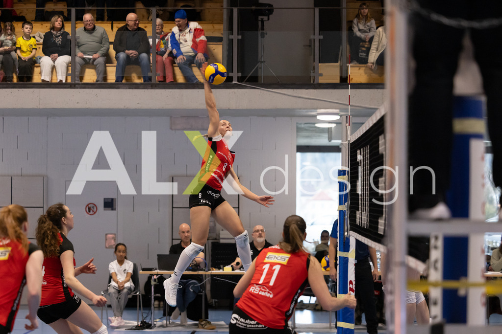 Volleyball I Frauen I Saison 2025-2026 I Volleyball NLA | Women I 1/4 Finals I  BIWI VFM - VC Kanti Schaffhausen I 01.03.2026 | 8 Lina-Marie Lieb (DE) (VC Kanti Schaffhausen) – Aussen - Realisiert mit Pictrs.com