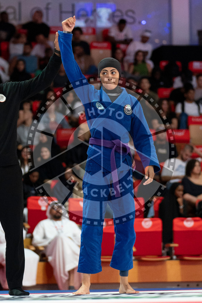 20231109PBB6327 | Fighters compete during the AJP World Professional Championship in the Mubadala Arena in Abu Dhabi, Arab United Emirates, on November 9, 2023.