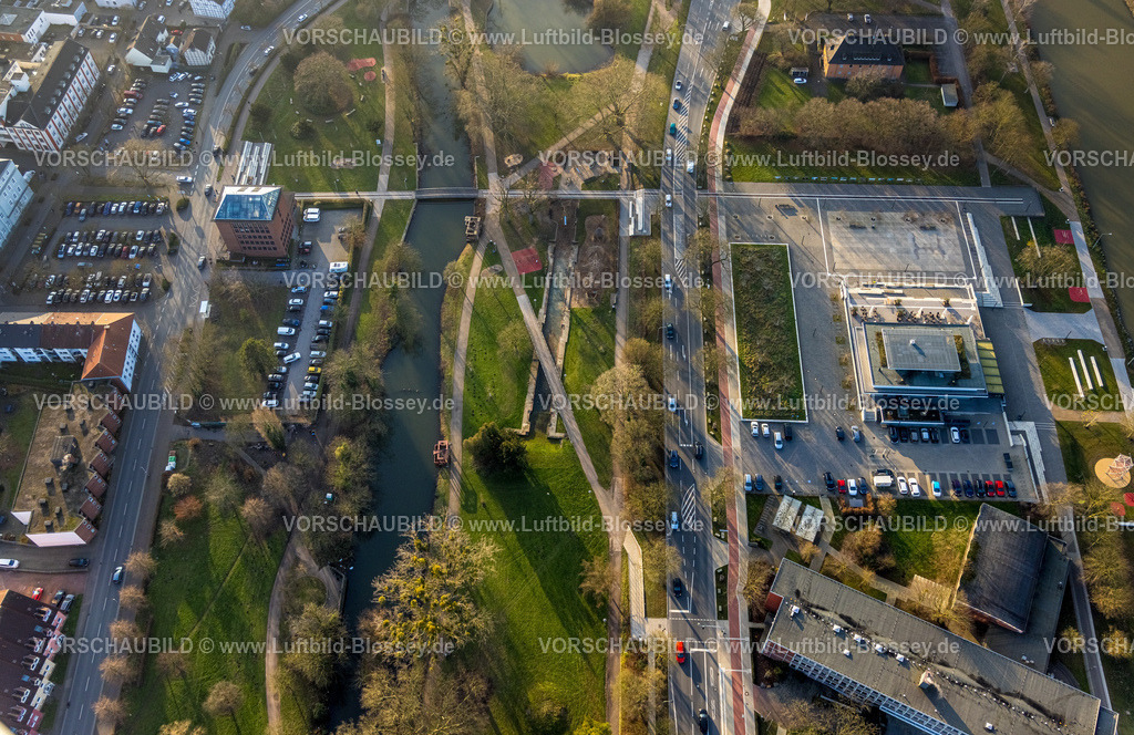 Hamm241200910 | Luftbild, Nordringpark und Wassersportzentrum an der Adenauerallee, Mitte, Hamm, Ruhrgebiet, Nordrhein-Westfalen, Deutschland