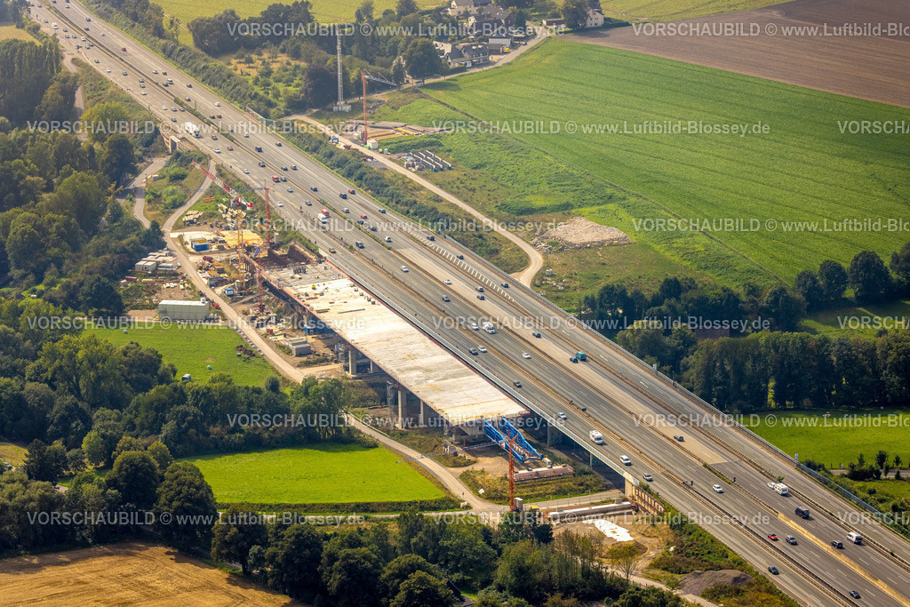 Unna230901107 | Luftbild, Liedbachtalbrücke Baustelle mit Ersatzneubau an der Autobahn A1, Massen, Unna, Ruhrgebiet, Nordrhein-Westfalen, Deutschland