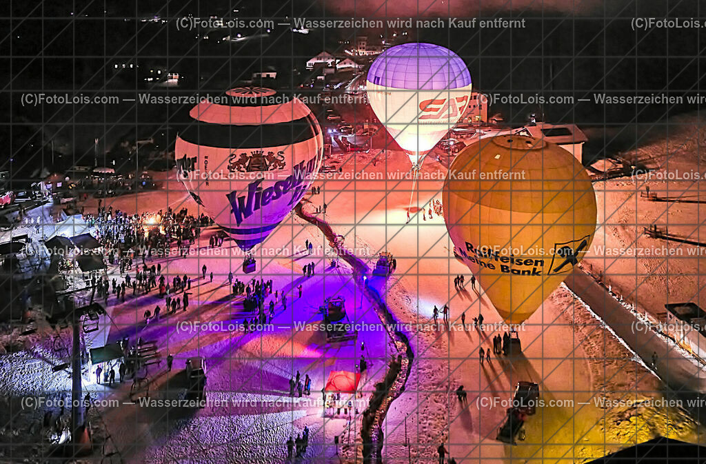 182515_Luftbild_Nacht der Ballone | (C)FotoLois.com, Alois Spandl. Luftbild, NACHT der BALLONE in Lackenhof am Ötscher bei der Ötscherlift-Talstation, während der Veranstaltung erlebte man dabei den Mondaufgang, Do 28. Dez. 2023.