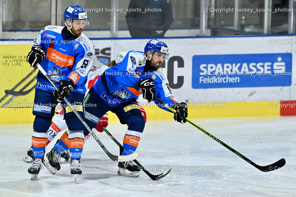 ESC Steindorf vs. ESV Ferlach  | #61 Friedrich Daniel ESC Steindorf, #19 Friedrich Lukas ESC Steindorf, ESC Steindorf vs. ESV Ferlach , ESC Steindorf vs. ESV Ferlach  am 15.02.2026 in Steindorf (Ossiachersee Halle), Austria, (Photo by Bernd Stefan)