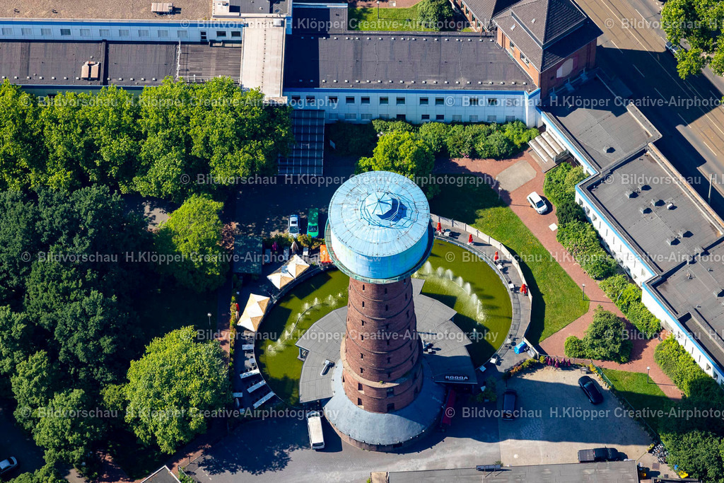 Luftbild Duisburg-4612 | Luftbild Duisburg Bauwerk des Industriedenkmales "Ngw Wasserturm" - Realisiert mit Pictrs.com