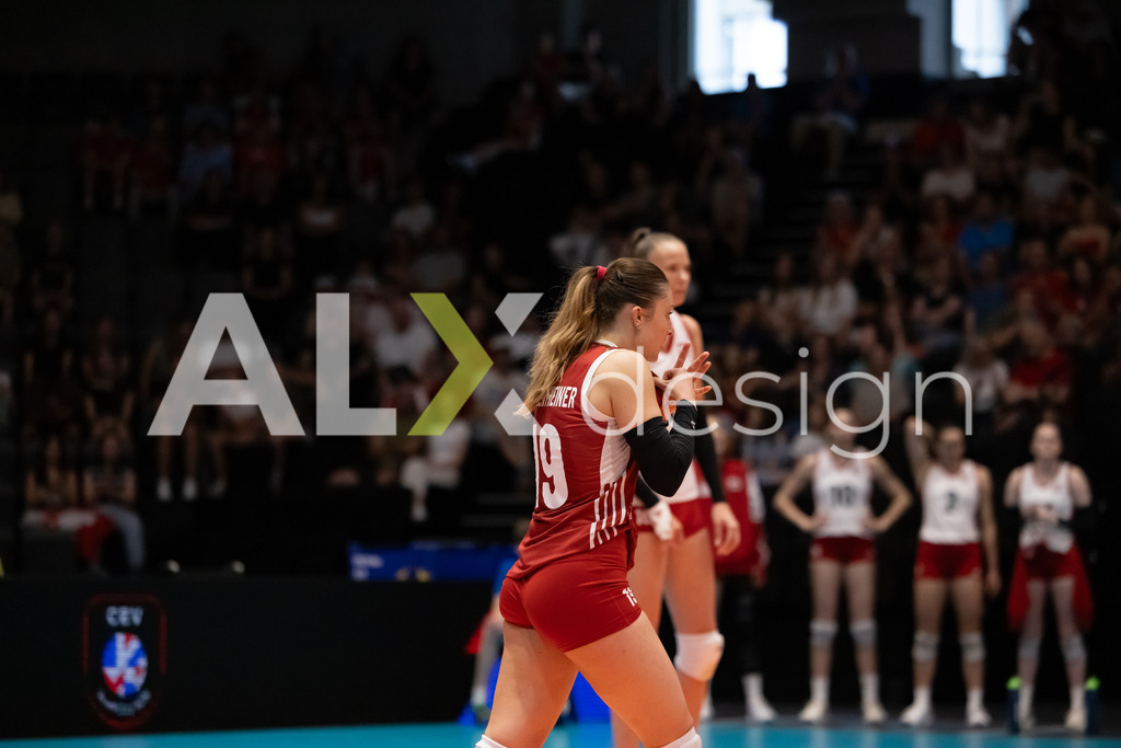 Austria v Switzerland - CEV European League Women | KRIENS, SWITZERLAND - JUNE 14: EVA STABENTHEINER of Austria during the CEV European League match between Austria and Switzerland at Pilatus Arena on June 14, 2026 in Kriens, Switzerland. - Realisiert mit Pictrs.com