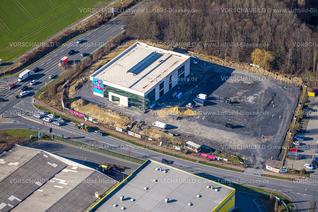 Hamm230216314 | Luftbild, Mensing Galerie Baugebiet mit Neubau an der Werler Straße Ecke Unnaer Straße, Stadtbezirk Rhynern, Hamm, Ruhrgebiet, Nordrhein-Westfalen, Deutschland