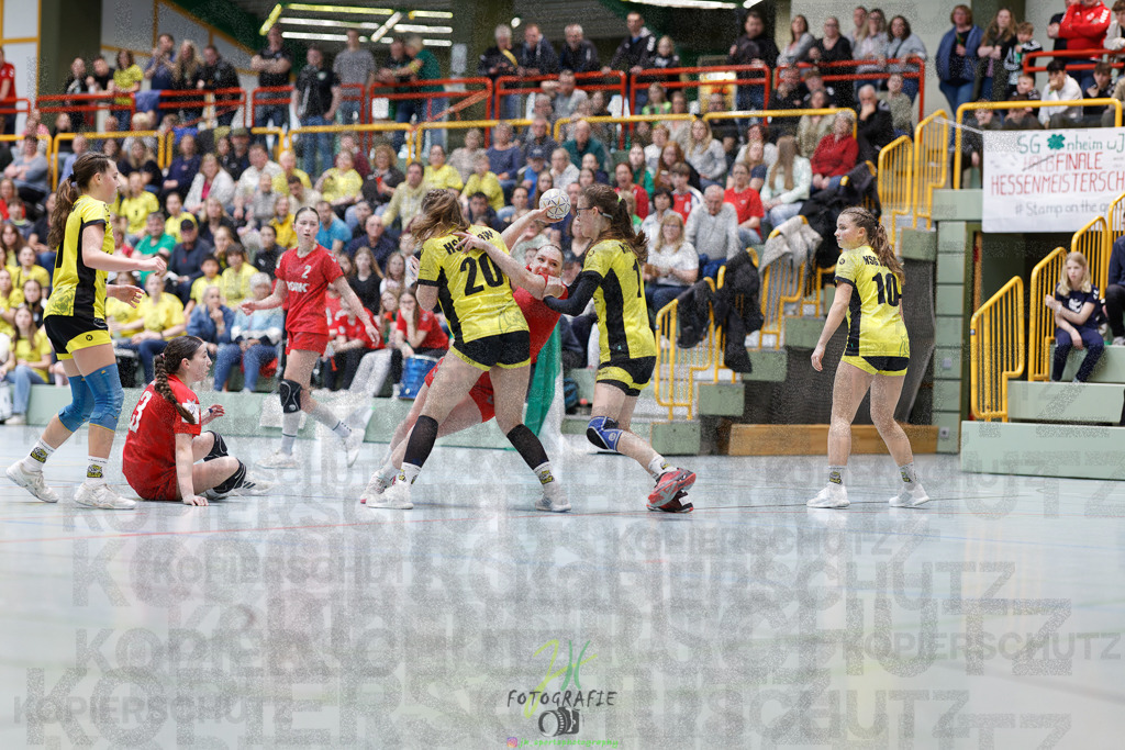 Hessenmeisterschaft wJC - Finale; HSG Kleenheim - HSG Weiterstadt/ Braunsh.Worf. | Hessenmeisterschaft wJC - Finale; HSG Kleenheim - HSG Weiterstadt/ Braunsh.Worf. am 22.03.2025 in Biedenkopf (Sporthalle Lahntalschule)Photo © 2025 - Jörg Heinrich - Realisiert mit Pictrs.com