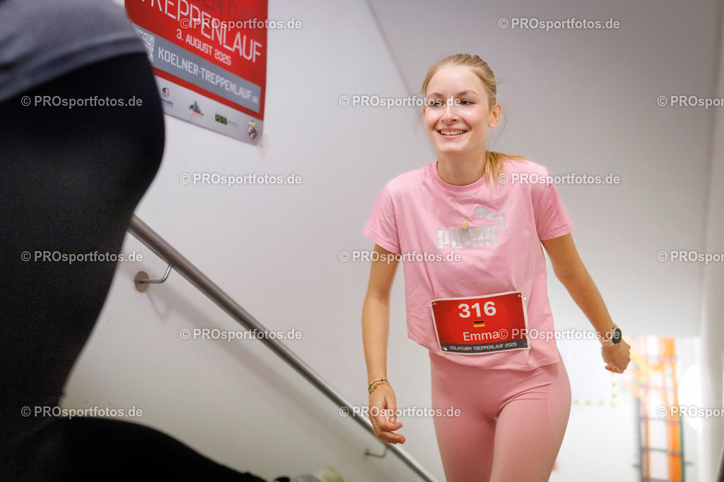 KölnTurm Treppenlauf; Köln, 03.08.2025 | Impressionen vom KölnTurm Treppenlauf am 03.08.2025 in Köln (Nordrhein-Westfalen). 