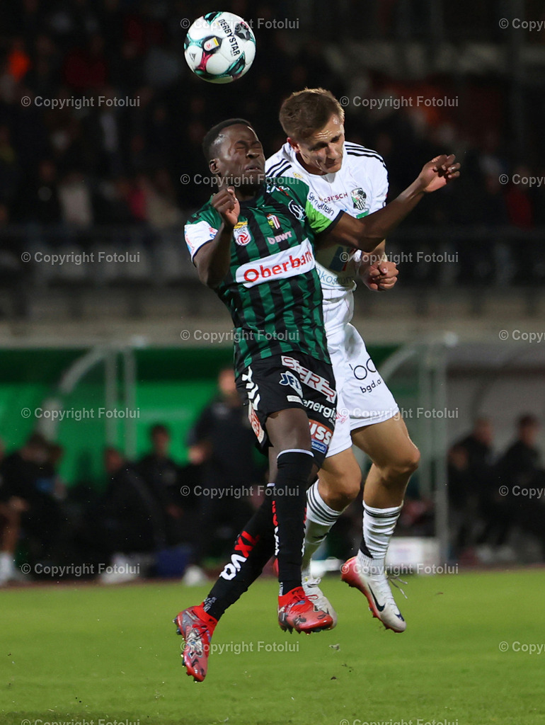 A_LUI_18102025_0004 | SPORT FUSSBALL ADMIRAL BUNDESLIGA RZ PELLETS WAC-SV OBERBANK RIED 18.10.25 IM BILD:FABIAN WOHLMUTH (WAC) UND ANTONIO VAN DYK  (RIED) FOTO:FOTOLUI/MW