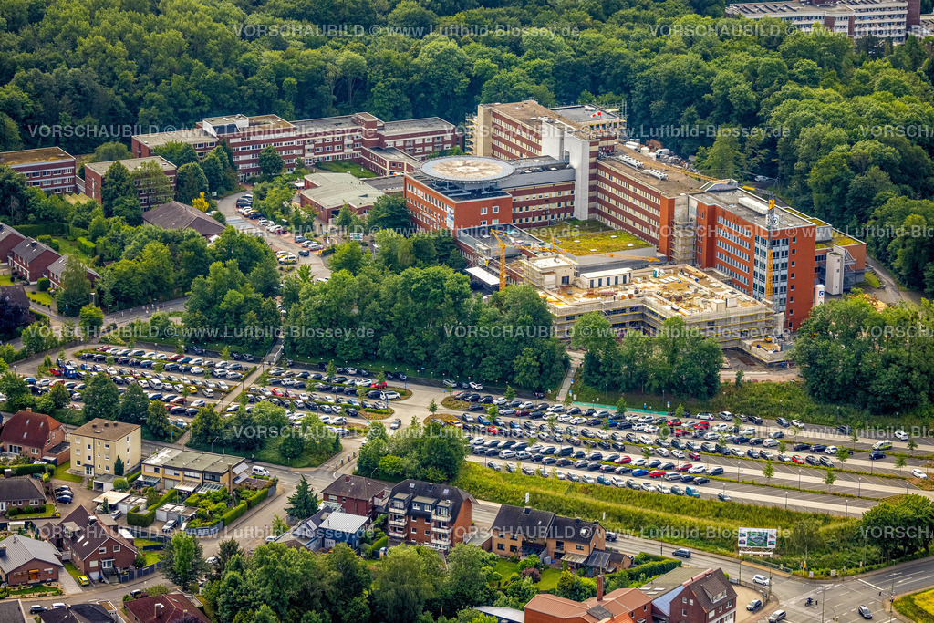 Hamm220601845 | Luftbild, St. Barbara-Klinik Hamm-Heessen mit Baustelle für Erweiterungsbau, Heessen, Hamm, Ruhrgebiet, Nordrhein-Westfalen, Deutschland