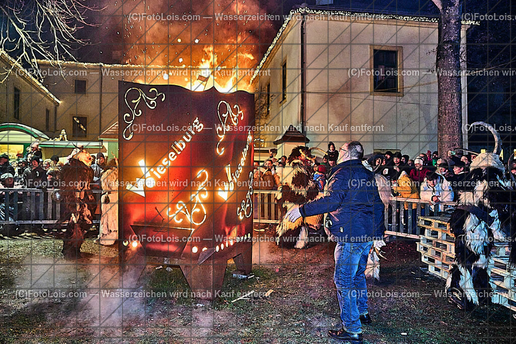ALP9697_Wieselburger ADVENT_Wintersonnenwende_Perchtenlauf | (C)FotoLois.com, Alois Spandl, Wieselburger Advent, Wintersonnenwendfeier mit Umzug durch die Stadt, Sonnenwendfeuer und Perchtenlauf mit Show im Schlosspark, Mitwirkung der Partnergemeinde EINBECK, Sa 17. Dezmber 2022.