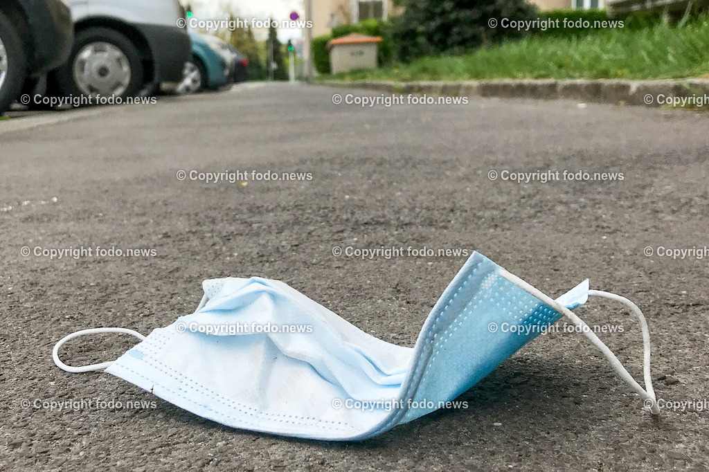 Corona_ 5 Jahre Covid Lockdown_ 15.03.2025-69 | 15.03.2025, Linz, AUT, Corona, 5 Jahre Covid Lockdown, im Bild Stadtansichten, Themenbild, Maske, Strasse, weggeworfen, Schutz, SARS, Virus