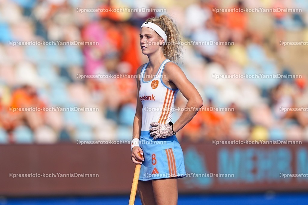 xydrx13082503031 | 13.08.2025, xydrx, Frauen EuroHockey Championship 2025, Gruppenphase, Gruppe A, Niederlande - Frankreich, Sparkassenpark Mönchengladbach: Yibbi Jansen (NED #8)