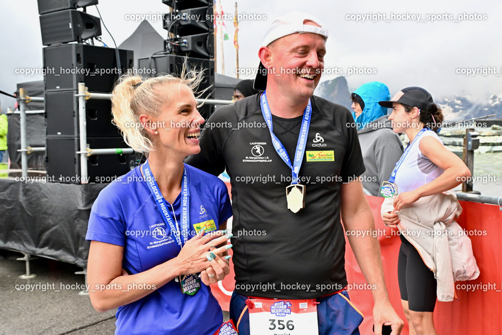 Großglockner Mountain Run | #357 Kilzer Stephanie, #356 Rosmann Daniel, Heiratsantrag, Großglockner Mountain Run, Großglockner Mountain Run 2024 am 07.07.2024 in Heiligenblut (Großglockner), Austria, (Photo by Bernd Stefan)