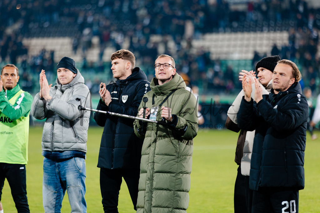 2. Bundesliga, Saison 2025/26, 15. Spieltag: SC Preußen Münster - Hannover 96 | Münster, 05.12.2025: 2. Bundesliga, 15. Spieltag, SC Preußen Münster gegen Hannover 96 im LVM-Preußenstadion in Münster. Foto: sportfotografie.ms | Markus Paletta - Realisiert mit Pictrs.com