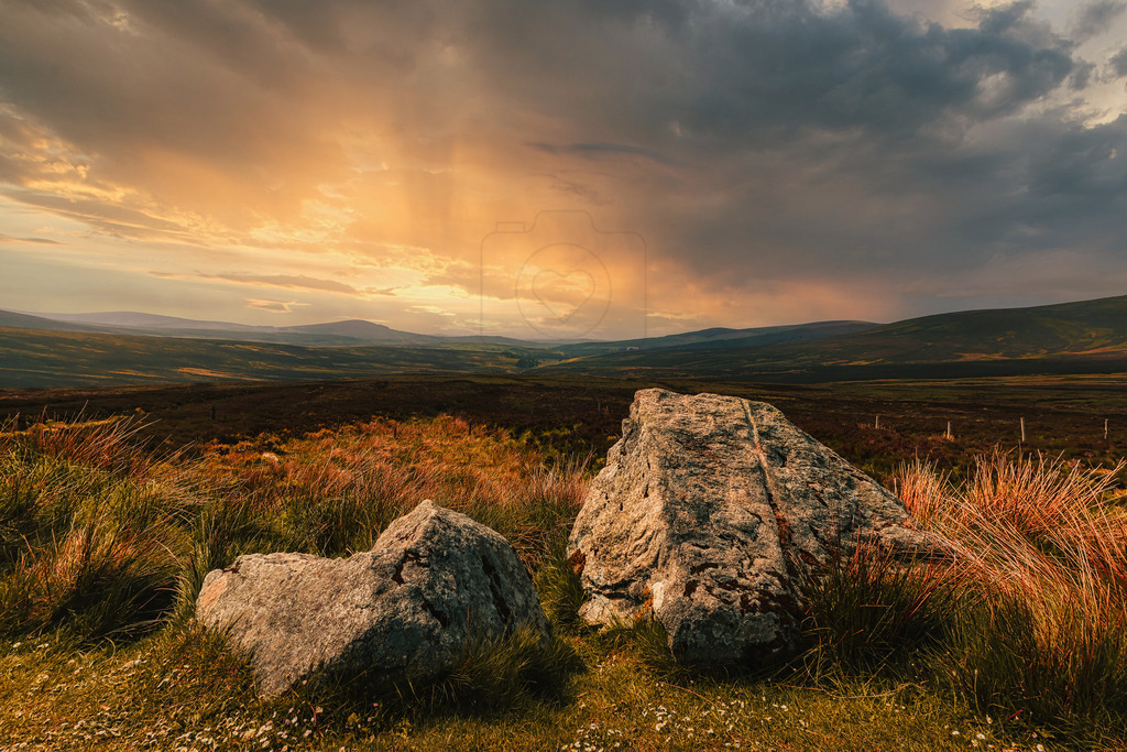Wicklow Mountains | Impression von der weiten Landschaft der Wicklow Mountains im Abendlicht. - Realisiert mit Pictrs.com