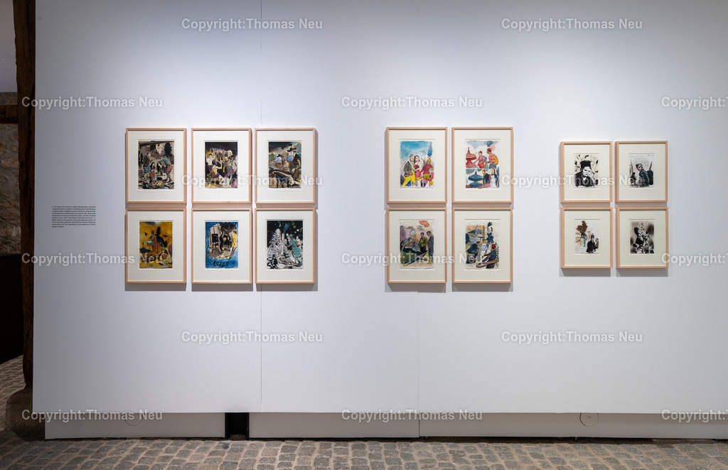 50_Neo_Rauch_Museum_Bensheim | 6.7.2024, bbe, Museum Bensheim, Ausstellung Neo Rauch "im Papiergrund", ,, Bild: Thomas Neu