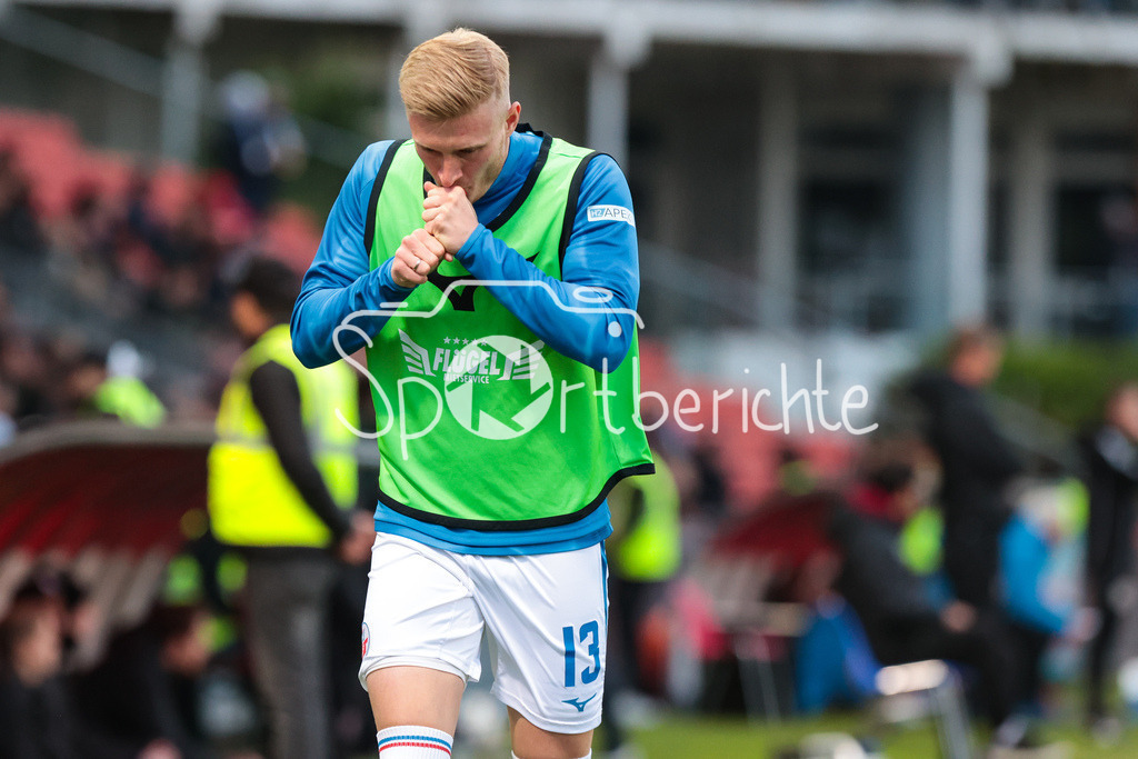 SpVgg Unterhaching - FC Hansa Rostock | im Bild Kevin SCHUMACHER (FC Hansa Rostock 13) / Einzelfoto / Freisteller / 3. Liga: SpVgg Unterhaching - FC Hansa Rostock, Uhlsport Park am 07.05.2025