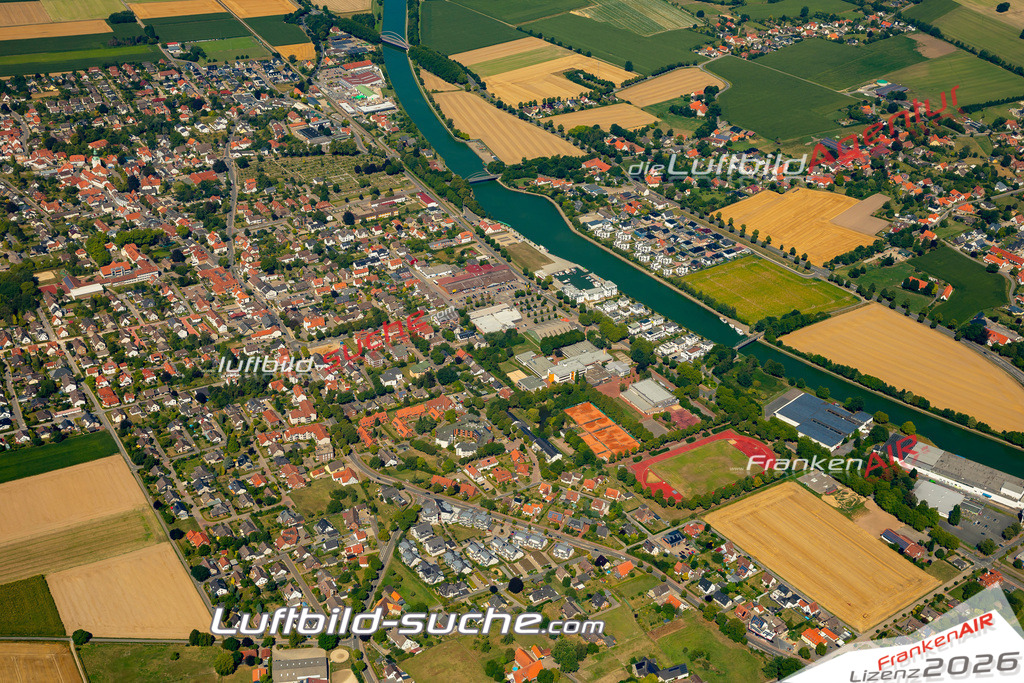 Aktuelles Luftbild von  Bad Essen - Die Luftaufnahme wurde 2022 mittels UL-Flugzeug erstellt ( keine Drohne ) - hochauflösende Kamera-Systeme von  Canon -Beste Qualität - Für grossformatige Ausdrucke geeignet. Die Geschenkidee !