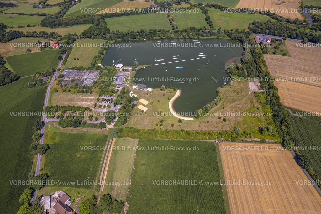 Hamm250702344Uentrop | Luftbild, Wasserski-Anlage Hamm Haarner Baggersee, geplanter Abriss der Gewächshäuser, Uentrop, Hamm, Ruhrgebiet, Nordrhein-Westfalen, Deutschland