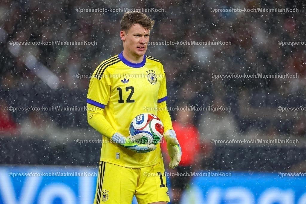 DFB30032600035 | 30.03.2026, Fußball, Länderspiel, Deutschland - Ghana, MHP-Arena (Stuttgart), Saison 2025 2026: Torwart Alexander Nübel (GER #12)  DFB regulations prohibit any use of photographs as image sequences and or quasi-video.