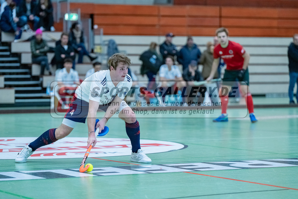 HK_20231217_107628 | 1. Bundesliga Herren Crefelder HC - Düsseldorfer HC  am 17.12.2023 Sporthalle Glockenspitz, Krefeld , Cofalla Jonas ( Düsseldorfer HC #4 )