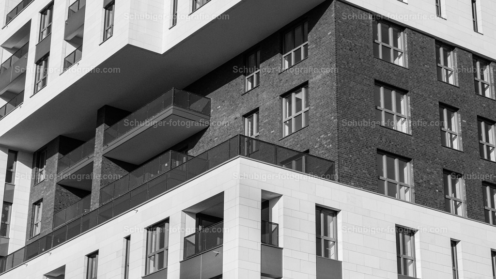 Überbauung FRANKLIN | Die Landmarken für den Stadtteil. Vier Häuser in Buchstabenform. Hier der Hochpunkt E - Realisiert mit Pictrs.com