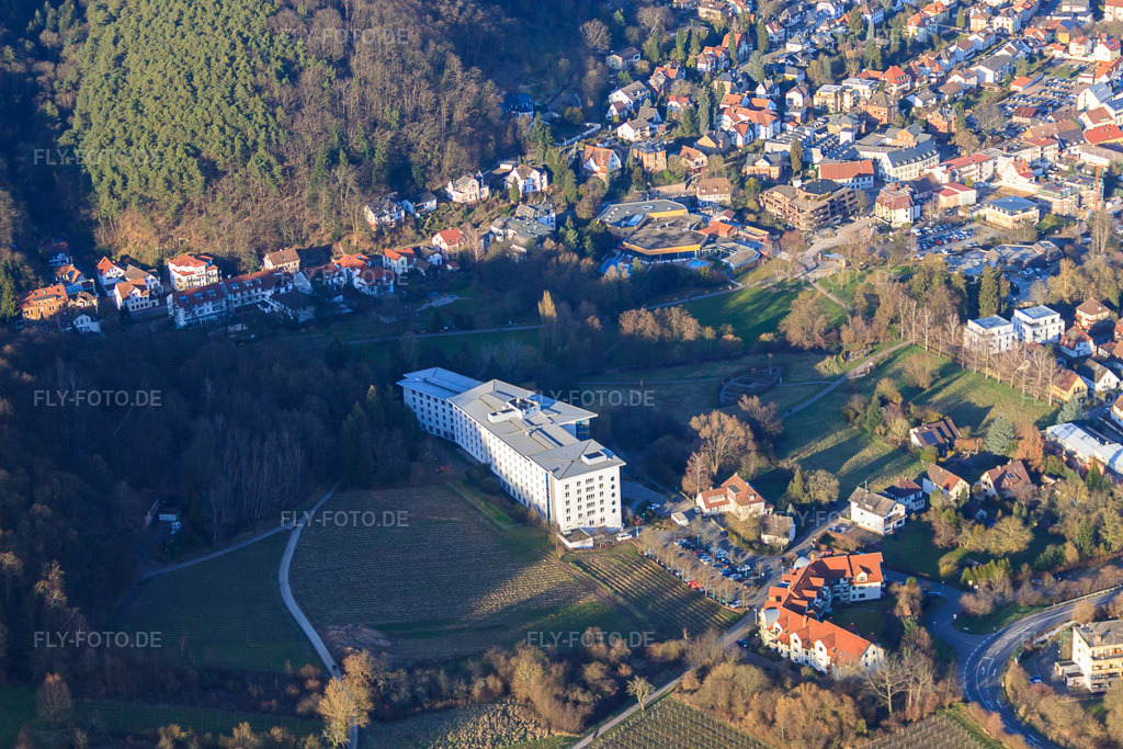 Luftbild: Edith-Stein-Fachklinik in Bad Bergzabern im Bundesland Rheinland-Pfalz in Deutschland. Foto: IMG_62363.jpg vom 24.02.2014 durch Werner Riehm/FLY-FOTO.deWWW.REHA-BZA.DE