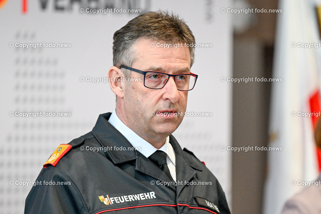 Pressekonferenz Feuerwehr Jahresbilanz 2023_ 28.02.2024-13 | 28.02.2024, Linz, AUT, Pressekonferenz Feuerwehr Jahresbilanz 2023, im Bild Robert Mayer (Feuerwehrpraesident, Landesfeuerwehrkommandant Ooe)