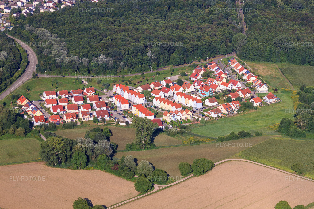 Luftbild: Im Schnabel in Wörth am Rhein im Bundesland Rheinland-Pfalz in Deutschland. Foto: IMG_51726.jpg vom 11.08.2012 durch Werner Riehm/FLY-FOTO.de