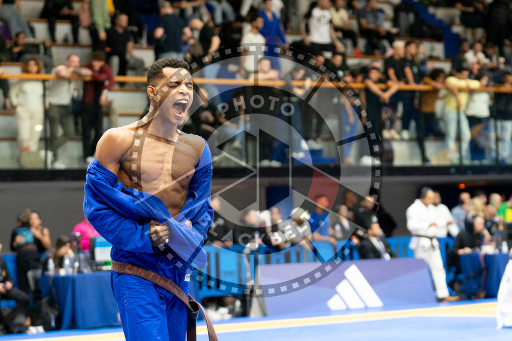 20240124PBB03169 | Fighters compete during the second day of the IBJJF European Championship in Paris, France, on January 24, 2024.