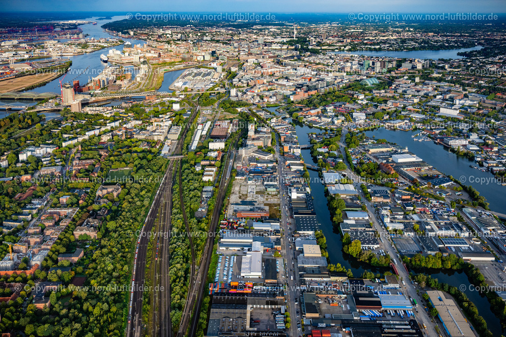 Hamburg_Rothenburgsort_ELS_5905200925 | HAMBURG 20.09.2025 Entwicklungsgebiet "Neuer Huckepackbahnhof der Industriebrache an der Billstraße im Stadtteil Rothenburgsort in Hamburg. // Development area "New piggyback station on the industrial wasteland at Billstrasse in the Rothenburgsort district of Hamburg. Foto: Martin Elsen