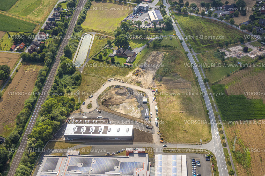 Hamm250700169Bockum-Hoevel | Luftbild, Baustelle am Handelshof Hamm Großhandels-Supermarkt an der Römerstraße, Baufläche, Bockum-Hövel, Hamm, Ruhrgebiet, Nordrhein-Westfalen, Deutschland