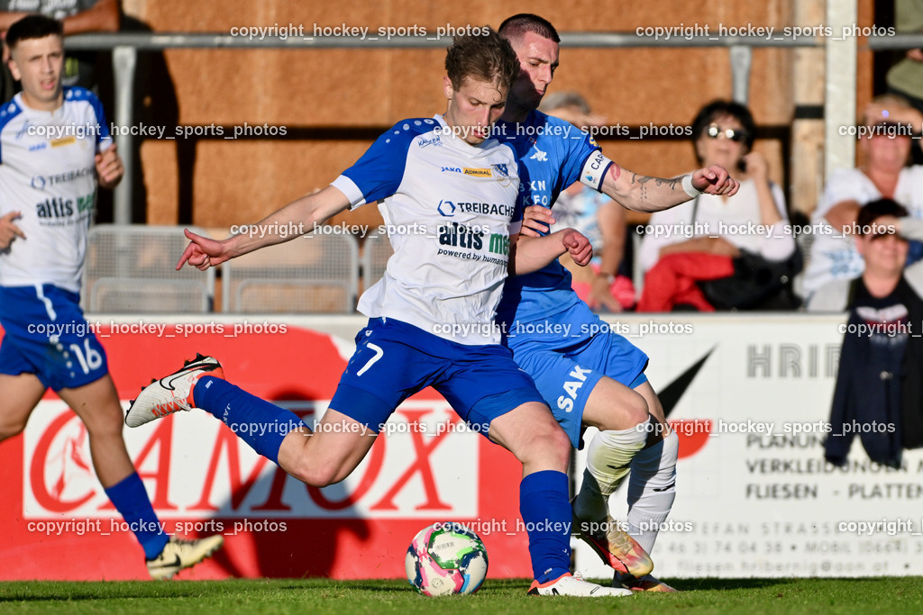 SAK vs. SK Treibach | #7 Lukas Maximilian Pippan Böck SK Treibach, #24 Zoran Vukovic SAK, SAK vs. SK Treibach, SAK vs. SK Treibach am 29.05.2024 in Klagenfurt (Sportpark Welzenegg), Austria, (Photo by Bernd Stefan)