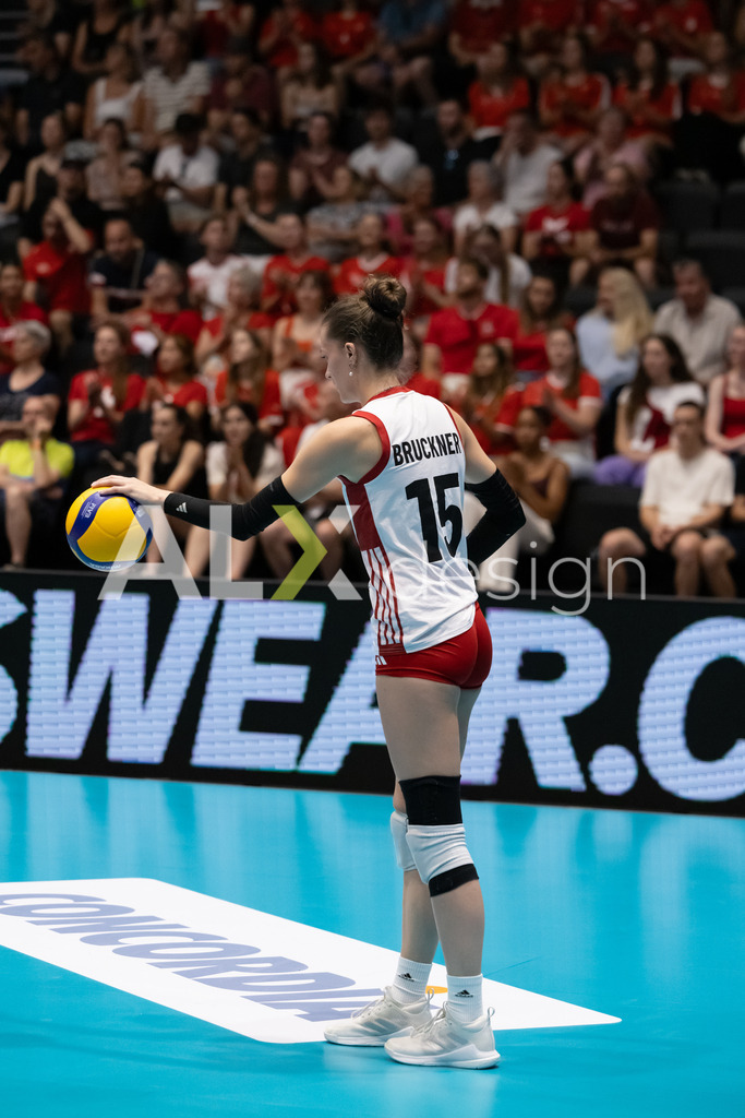 Austria v Switzerland - CEV European League Women | KRIENS, SWITZERLAND - JUNE 14: MARIE KRISTIN BRUCKNER of Austria during the CEV European League match between Austria and Switzerland at Pilatus Arena on June 14, 2026 in Kriens, Switzerland. - Realisiert mit Pictrs.com