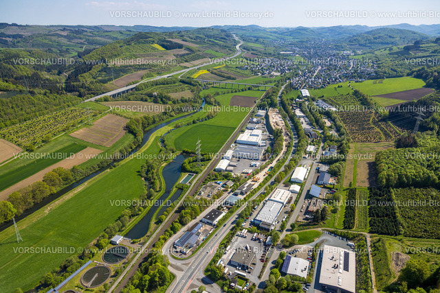 Bestwig230501006 | Luftbild, Gewerbegebiet Wiemecker Feld, Baustelle, Velmede, Bestwig, Sauerland, Nordrhein-Westfalen, Deutschland
