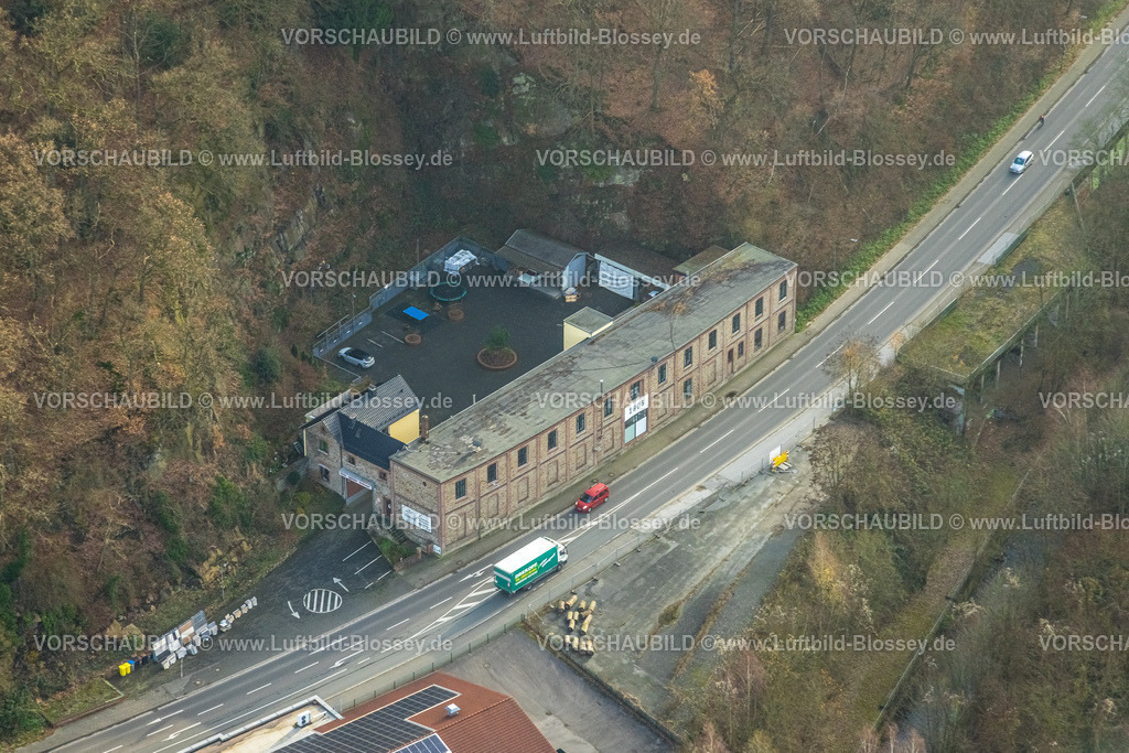 Velbert251200883Langenberg | , Luftbild, Alte Fabrik Hauptstraße Fliesengeschäft, Bonsfelder Straße, Oberbonsfeld, Velbert, Bergisches Land, Nordrhein-Westfalen, Deutschland