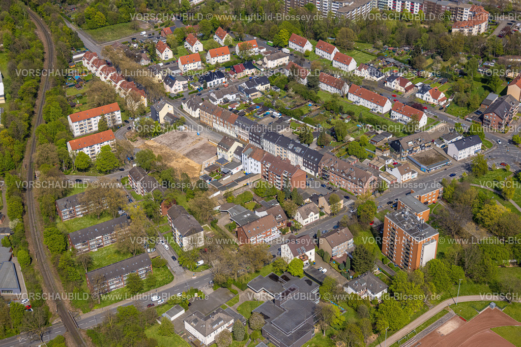 Herne230403427West | Luftbild, Baustelle und Wohnsiedlung Am Berg, Wanne, Herne, Ruhrgebiet, Nordrhein-Westfalen, Deutschland