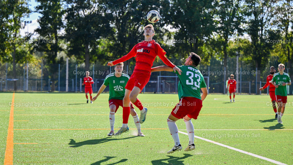 FC Kilia Kiel vs MTSV Hohenwestedt | Marvin Müller (Kilia #24) / Fabian Engbrecht (MTSV #8) &amp; Geart Latifi (MTSV #33) - Fußball-Oberliga Männer 2024/2025 / FC Kilia Kiel vs MTSV Hohenwestedt / Kilia Stadion / Kiel / 06.10.24 - Realisiert mit Pictrs.com
