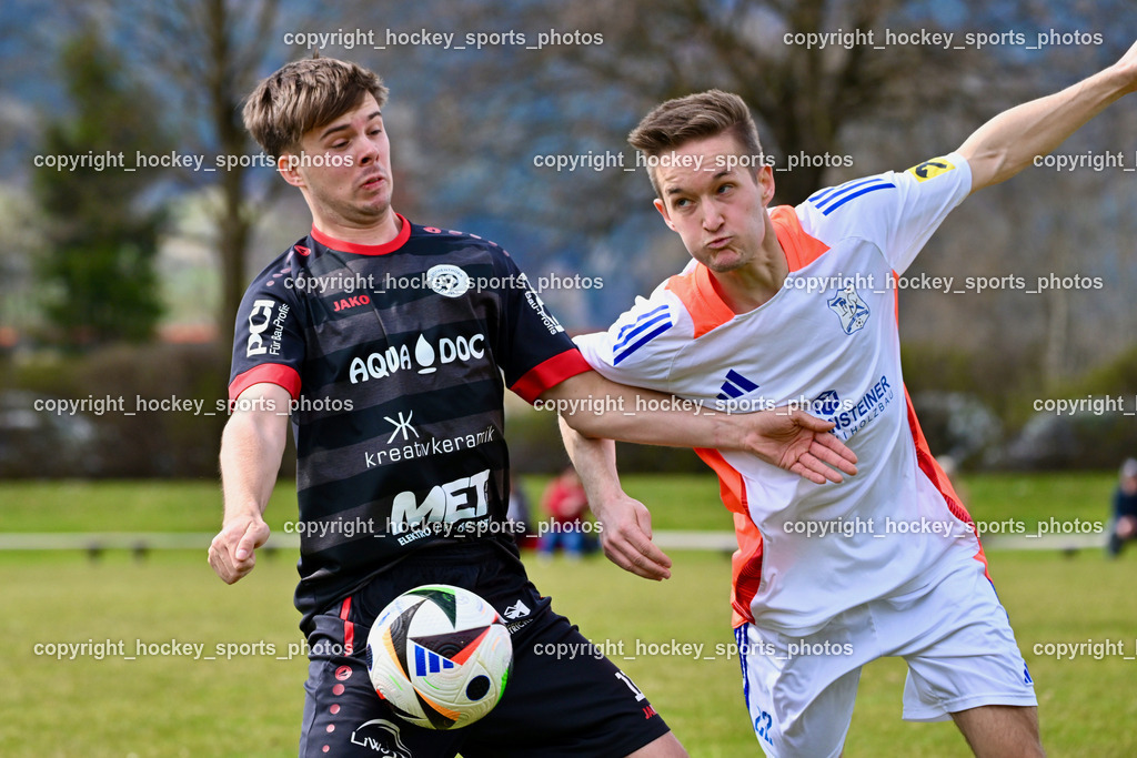 SV Rothenthurn vs. FC Dölsach | #11 Florian Alfred Hackl SV Rothenthurn, #22 Marcel Ferdinand Granegger FC Dölsach, SV Rothenthurn vs. FC Dölsach, SV Rothenthurn vs. FC Dölsach am 04.04.2026 in Rothenthurn (Sportplatz Rothenthurn), Austria, (Photo by Bernd Stefan)