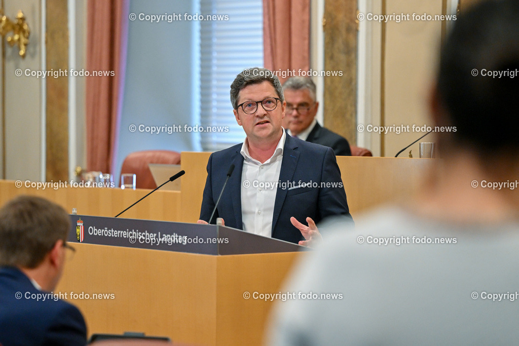 Landhaus Linz_ Promenade_ Landtagssitzung_ 15.06.2023-42 | 15.06.2023, Landhaus Linz AUT, Promenade, Landtagssitzung, im Bild LR Michael Lindner (SP)