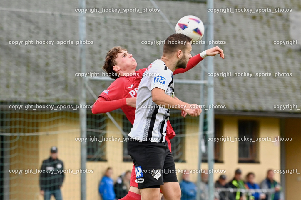 SVG Bleiburg vs. SAK 23.9.2023 | #17 Jan Sasa Ogris-Martic SAK, #9 Adnan Besic (K) SVG Bleiburg, SVG Bleiburg vs. SAK 23.9.2023, SVG Bleiburg vs. SAK am 23.09.2023 in Bleiburg (Karl Kornberger Stadion), Austria, (Photo by Bernd Stefan)