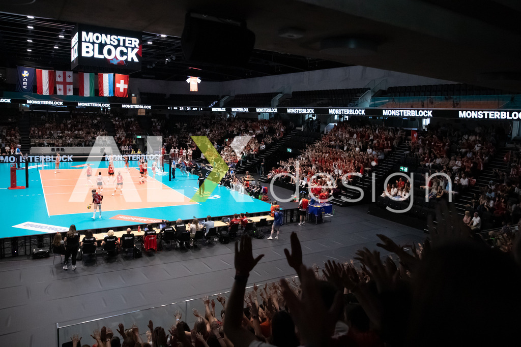 Austria v Switzerland - CEV European League Women | KRIENS, SWITZERLAND - JUNE 14: Pilatus Arena during the CEV European League match between Austria and Switzerland at Pilatus Arena on June 14, 2026 in Kriens, Switzerland. - Realisiert mit Pictrs.com