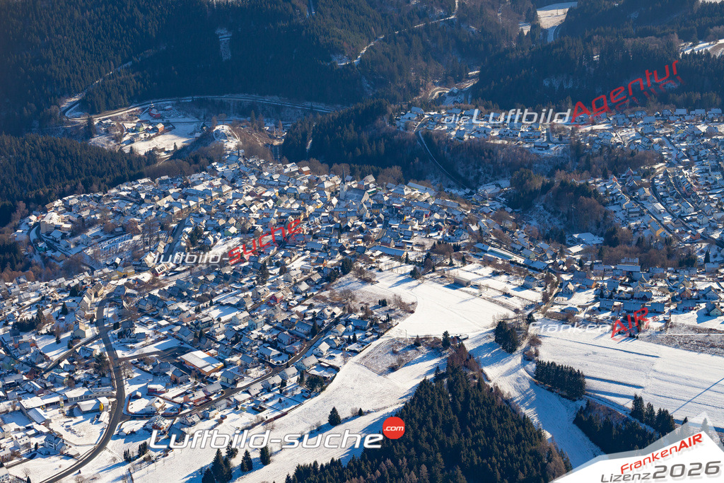Das Luftbild der Stadt Nordhalben wurde 2019 vom Flugzeug heraus erstellt (keine Drohne) Aufnahmehöhe ca.400 Meter- hohe Auflösung- beste Druck-Qualität garantiert!