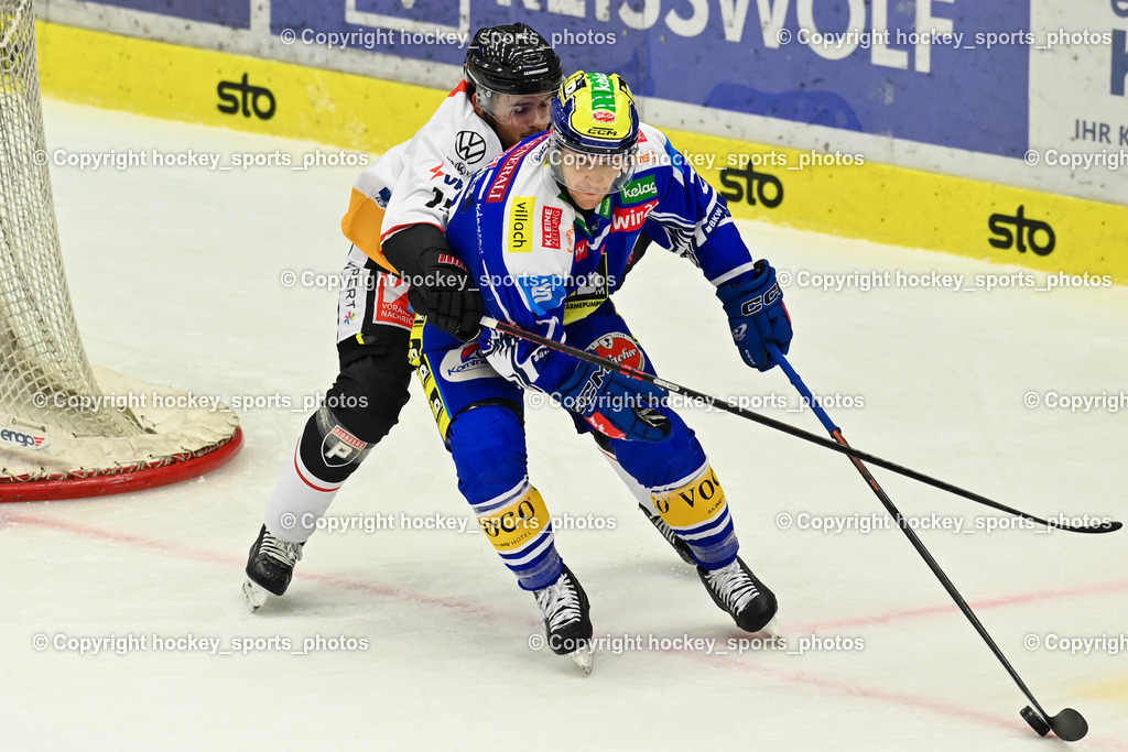 EC IDM Wärmepumpen VSV vs. Pioneers Vorarlberg | #15 Mark Mußbacher Pioneers Vorarlberg, #72 John Hughes EC VSV, EC IDM Wärmepumpen VSV vs. Pioneers Vorarlberg, EC IDM WÄRMEPUMPEN VSV vs. Pioneers Vorarlberg am 03.10.2025 in Villach (Stadthalle Villach), Austria, (Photo by Bernd Stefan)
