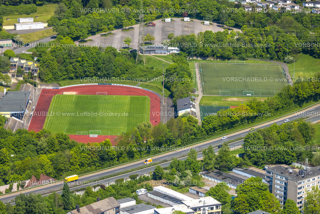 Hagen230501719Hohenlimburg | Luftbild, Erich-Berlet-Stadion, Hohenlimburg, Hagen, Sauerland, Nordrhein-Westfalen, Deutschland