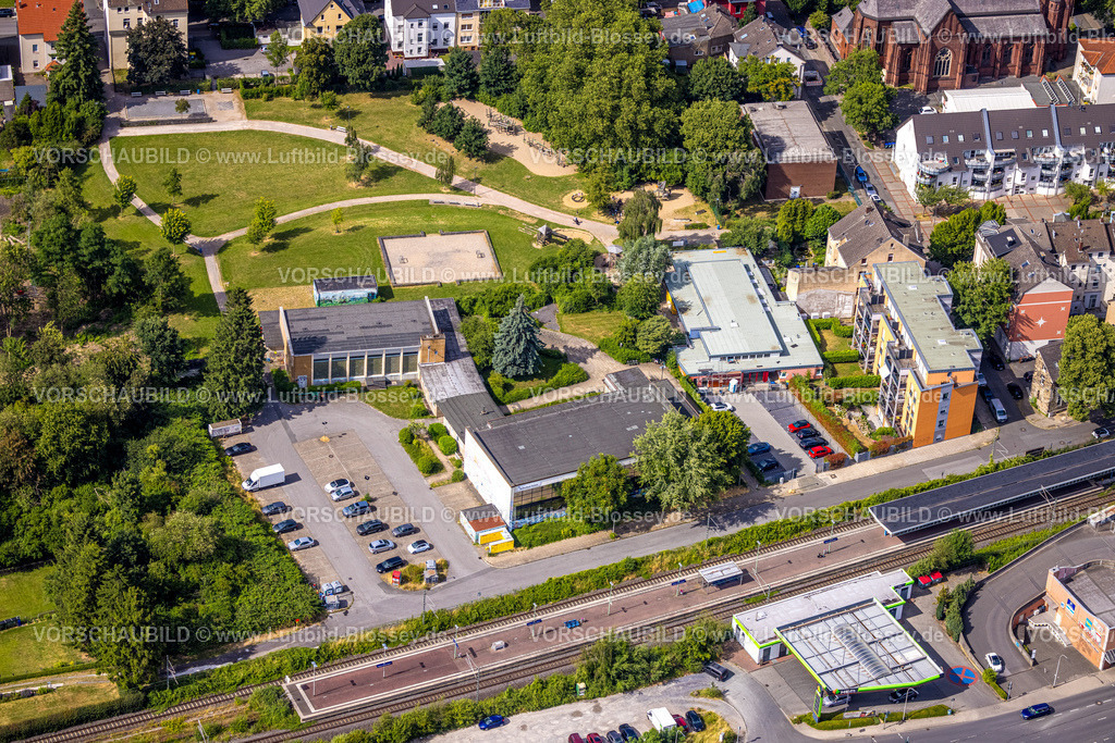 Witten230700888 | Luftbild, Hallenbad und Park der Generationen, Kindergarten Märkische Straße, Annen, Witten, Ruhrgebiet, Nordrhein-Westfalen, Deutschland
