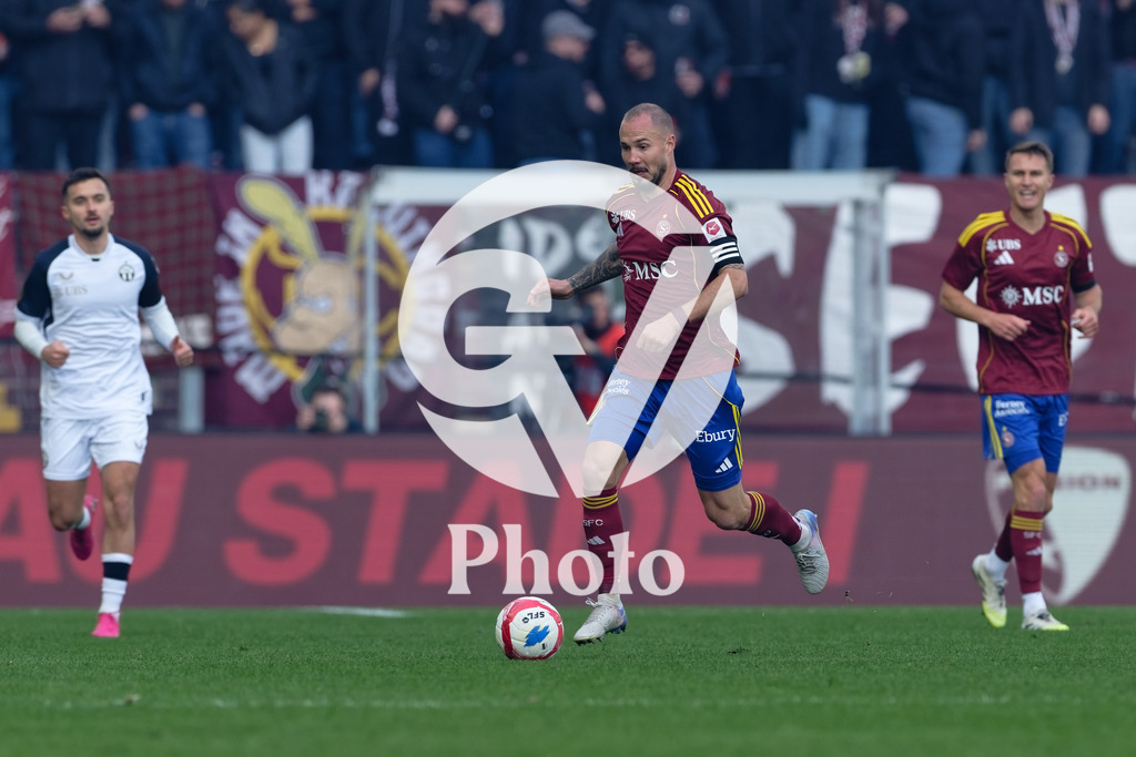 Brack Super League - Servette FC v FC Zurich | Steve Rouiller (4 Servette FC) in action (close up)  during the Brack Super League match between Servette FC and FC Zurich at Stade de Geneve in Geneva, Switzerland