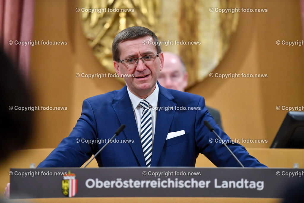 Landhaus Linz_ Promenade_ Landtagssitzung_ 26.01.2023-24 | 26.01.2023, Landhaus Linz AUT, Promenade, Landtagssitzung, im Bild LR Markus Achleitner (VP)