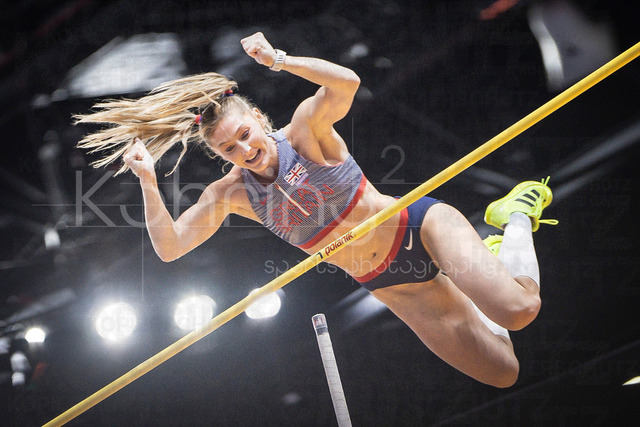 World Athletics Indoor Championships Kujawy Pomorze 26, 22.03.2026 | TORUN, POLAND - MARCH 22:  Molly CAUDERY (GBR) competing in the women’s pole vault during the World Athletics Indoor Championships Kujawy Pomorze 26 on day 3 / session 2 at Kujawsko-Pomorska Arena Torun on March 22, 2026 in Torun, Poland. 